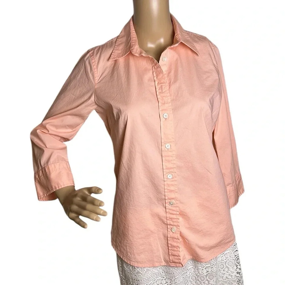 J,Crew cotton blouse,shirt,sz S, EC, office,minimalist,lagenlook,sustainable - Picture 13 of 16